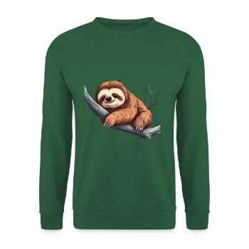 Cute sleeping sloth for sloth fans - Unisex Sweatshirt - green - Front