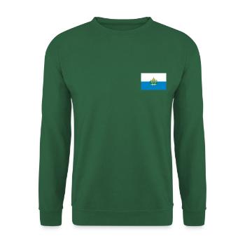 Flagge von San Marino - Unisex Pullover - Grün - Vorne
