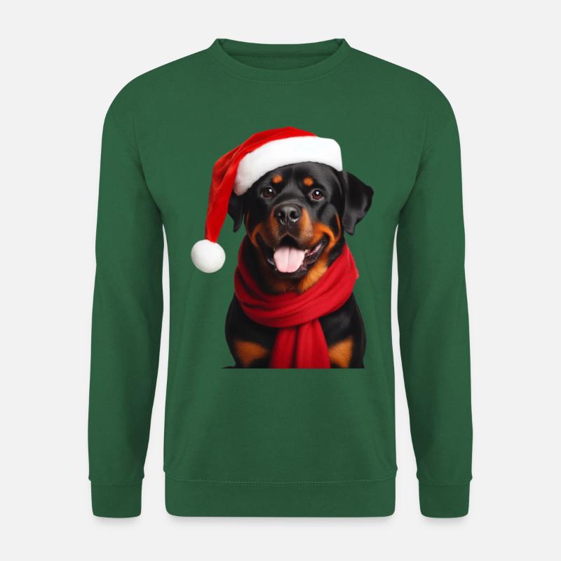 Rottweiler Frohe Weihnachten - Unisex Pullover - Grün