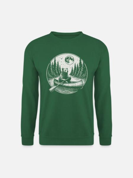 Ours en canoë canoë canoë en plein air - Sweat-shirt Unisexe - vert foncé