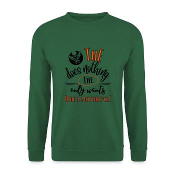 Motorrad-Der tut nix der will nur Motorrad fahren - Unisex Pullover - Grün - Vorne