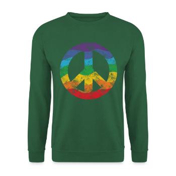 Rainbow Peace Sign - Unisex Sweatshirt - green - Front