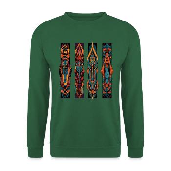 Geschnitzte Säulen Inkas und Azteken - Unisex Pullover - Grün - Vorne