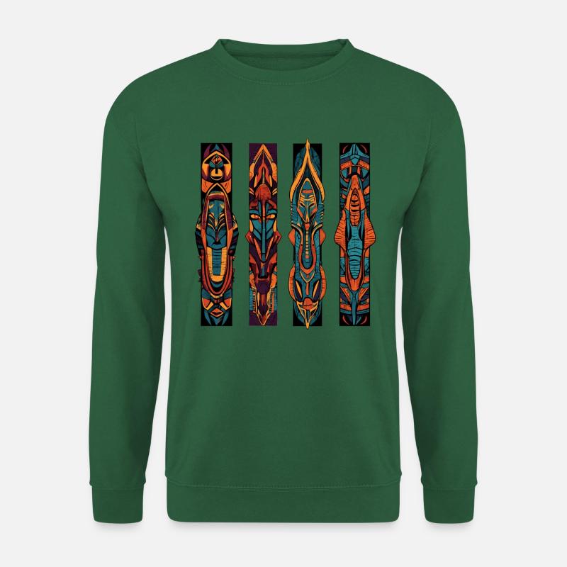 Colonnes sculptées Incas et Aztèques - Sweat-shirt Unisexe - vert foncé