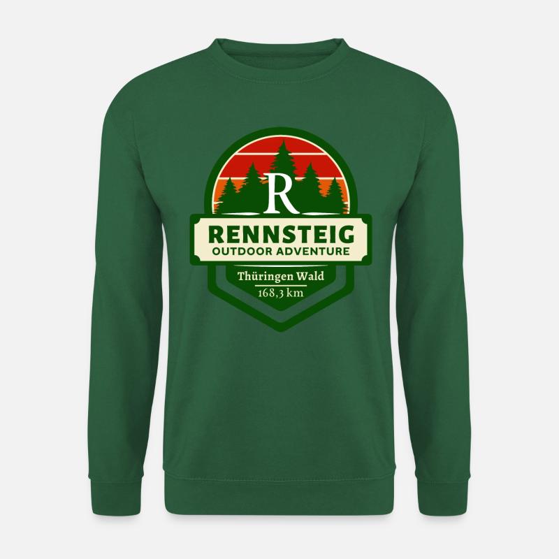 Rennsteig-Höhenweg des Thüringer Waldes - Unisex Pullover - Grün