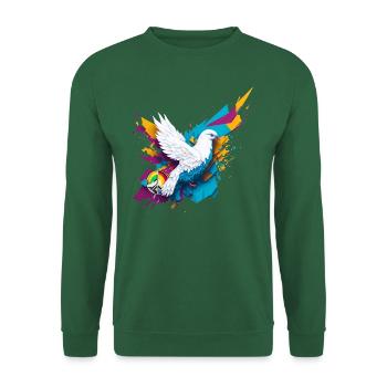 Peace Dove - Unisex Pullover - Grün - Vorne