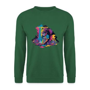 Peace Girl in Waste - Unisex Pullover - Grün - Vorne