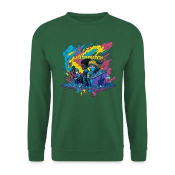 Peace Kids in Trash - Unisex Pullover - Grün - Vorne