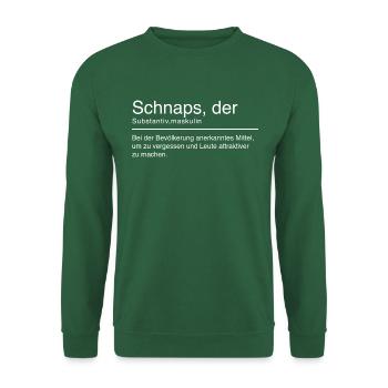 Schanps Duden Spruch Lustig Weiß - Unisex Pullover - Grün - Vorne
