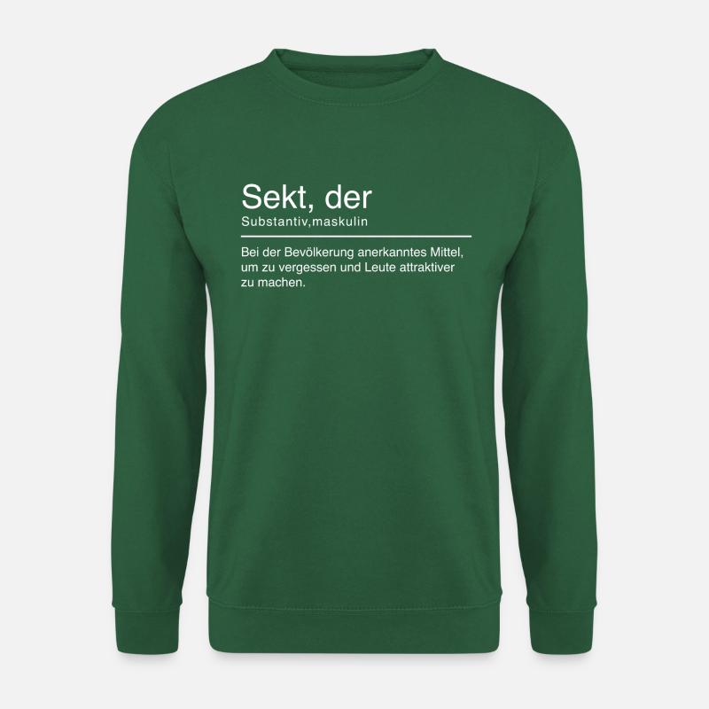 Sekt Duden Spruch Lustig weiß - Unisex Pullover - Grün