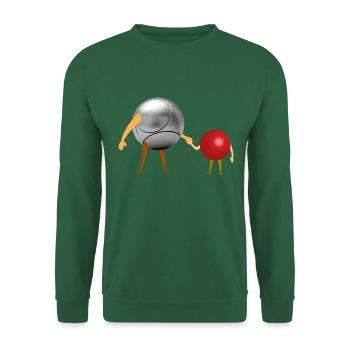 boule je te prends par la main - Sweat-shirt Unisexe - vert foncé - Devant