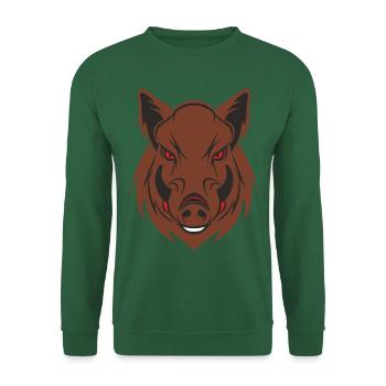 Brauner Kopf - Unisex Pullover - Grün - Vorne