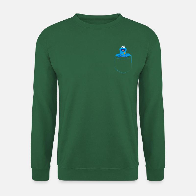 Sesame Street Cookie Monster Eats Cookie - Unisex Sweatshirt - green