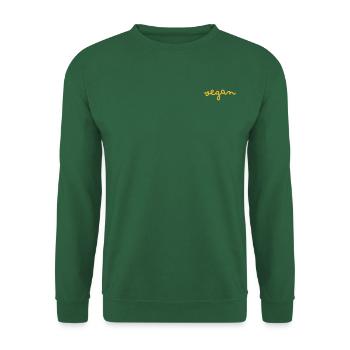 Vegan Schriftzug - Unisex Pullover - Grün - Vorne