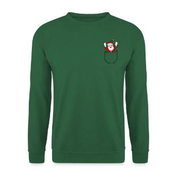 Sacs Père Noël transparent - Sweat-shirt Unisexe - vert foncé - Devant