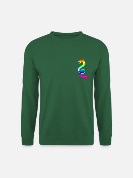 Bunter Retro-Drache - Unisex Pullover - Grün