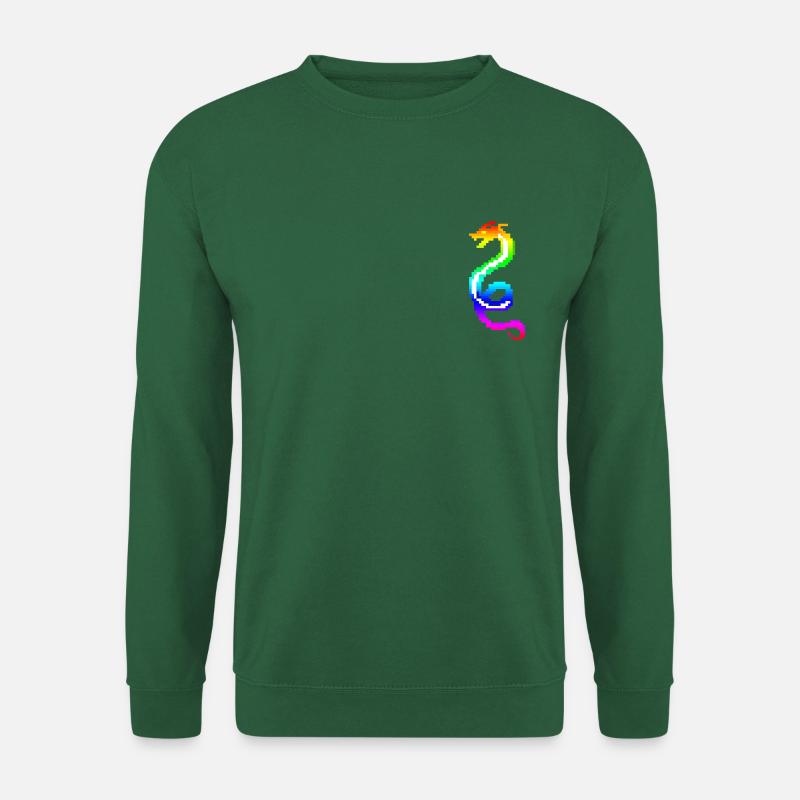 Bunter Retro-Drache - Unisex Pullover - Grün