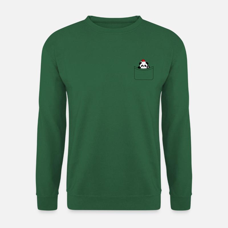 Panda pocket christmas hat - Unisex Sweatshirt - green