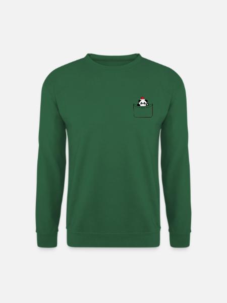 Panda pocket christmas hat - Unisex Sweatshirt - green