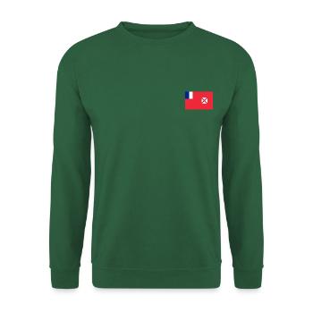 Hinweis Wallis und Futuna - Unisex Pullover - Grün - Vorne