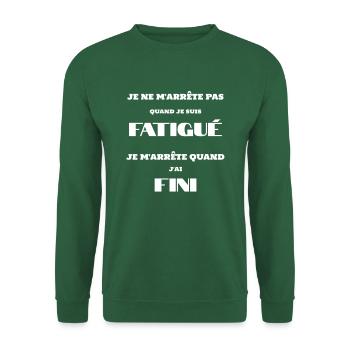 Persévérance (masculin - texte blanc) - Sweat-shirt Unisexe - vert foncé - Devant