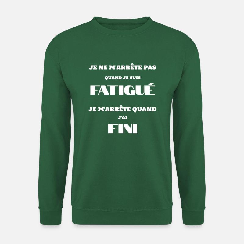 Persévérance (masculin - texte blanc) - Sweat-shirt Unisexe - vert foncé