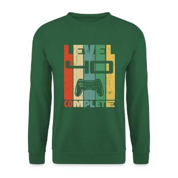 40e anniversaire niveau 40 Complete Retro Fun Gamer - Sweat-shirt Unisexe - vert foncé - Devant