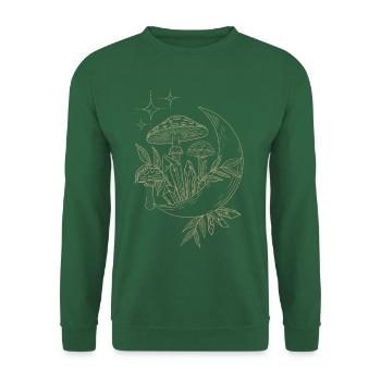 Champignons au clair de lune - Lineart - Sweat-shirt Unisexe - vert foncé - Devant