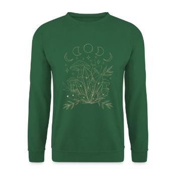 Igel im Traumland - Lineart - Unisex Pullover - Grün - Vorne