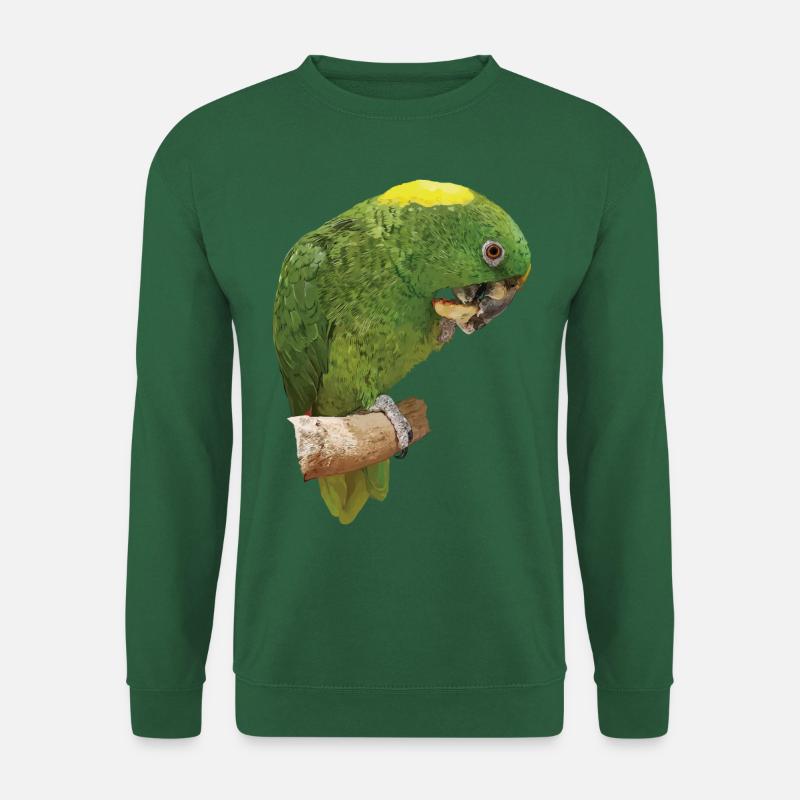 Der Gelbnackenpapagei - Unisex Pullover - Grün