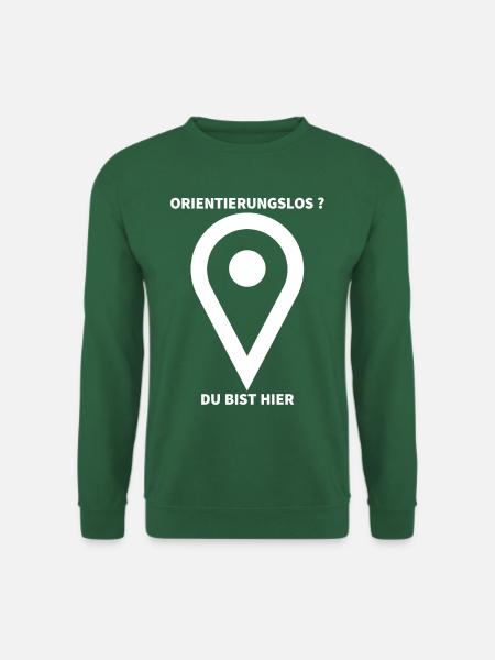 Landmark Orientierungshilfe für genauen Standort - Unisex Pullover - Grün