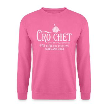 CROCHET - the CureWhite - Unisex Pullover - Pink - Vorne