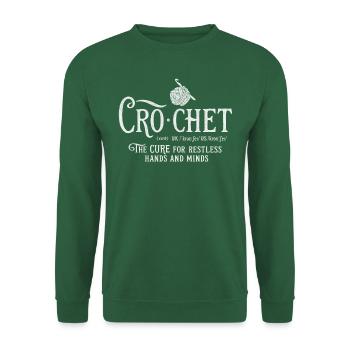 CROCHET - the CureWhite - Unisex Pullover - Grün - Vorne