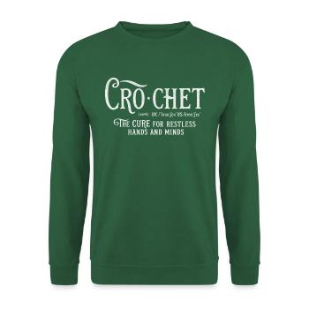 CROCHET - the cure (without yarn) - Unisex Pullover - Grün - Vorne