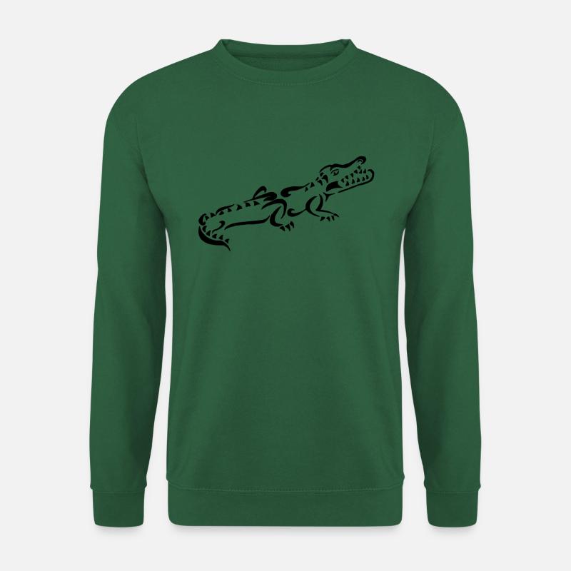 Krokodil schwarz - Unisex Pullover - Grün