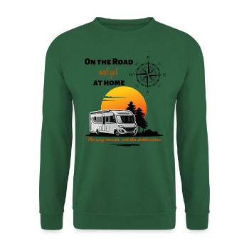 Camping Camping Camping-car Dire Anglais - Sweat-shirt Unisexe - vert foncé - Devant