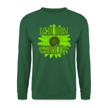 ich bin Grün - Margarite Blume - Unisex Pullover - Grün - Vorne
