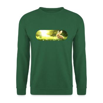 Lapin chanceux - Sweat-shirt Unisexe - vert foncé - Devant