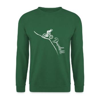 Downhill motif - Unisex Sweatshirt - green - Front