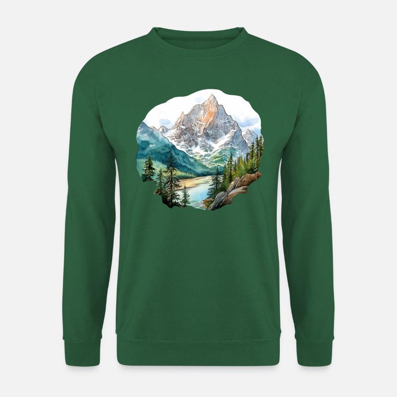 Berge - Unisex Pullover - Grün