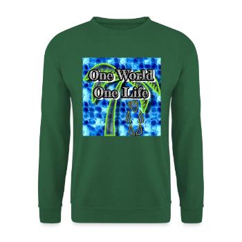 Un monde - Une vie - Image - 2023 - Sweat-shirt Unisexe - vert foncé - Devant