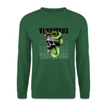 Crâne avec gifitger Cobra - Sweat-shirt Unisexe - vert foncé - Devant