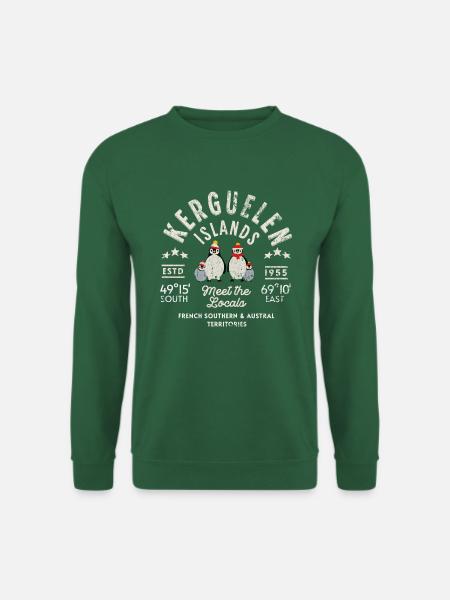 Kerguelen-Inseln Triff die Einheimischen - Unisex Pullover - Grün