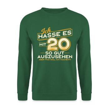20. Geburtstag Geschenk 20 Jahre Spruch - Unisex Pullover - Grün - Vorne