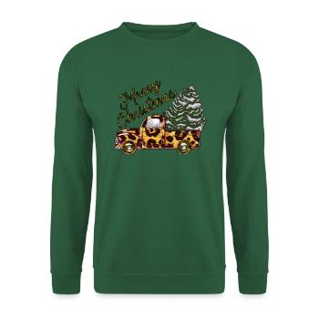 christmas truck, Merry Christmas Holiday - Unisex Sweatshirt - green - Front
