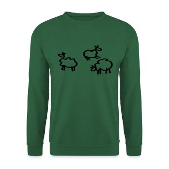 Schafe // Sheep - Unisex Pullover - Grün - Vorne