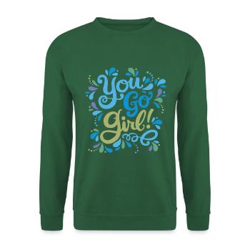 Girl Power Bleu Vert - Sweat-shirt Unisexe - vert foncé - Devant