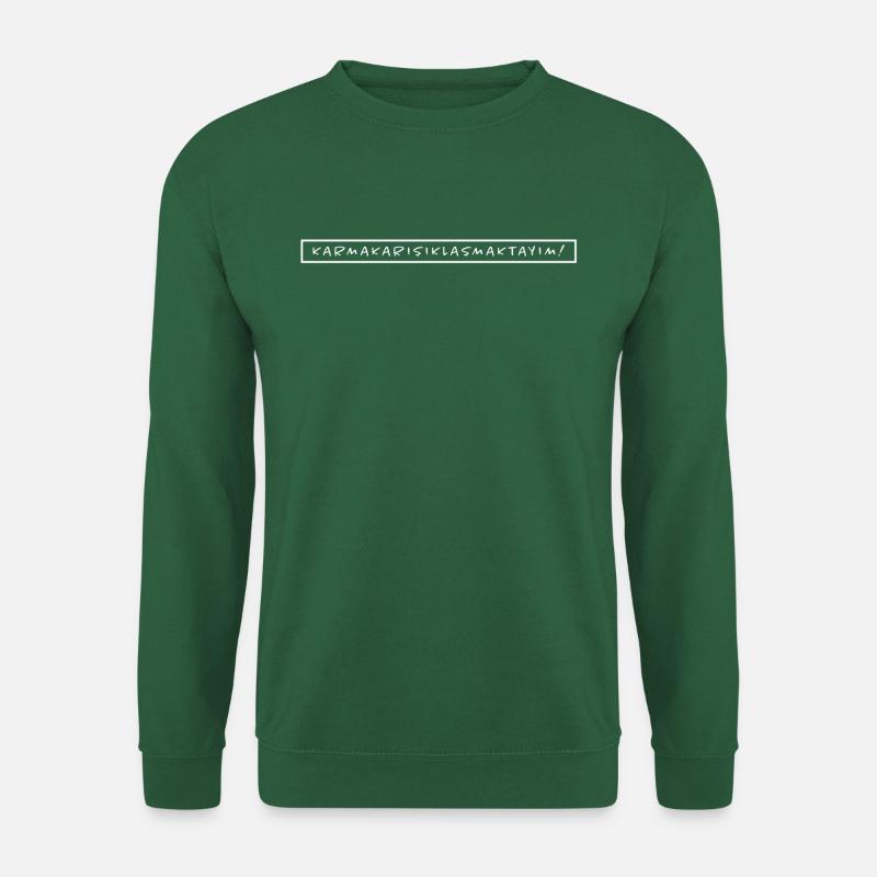 "KARMAKARISIKLASMAKTAYIM" beyaz/weiss - Unisex Pullover - Grün