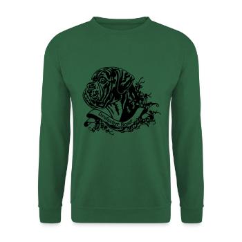 German Boxer on Retro Banner 1 - Unisex Sweatshirt - green - Front