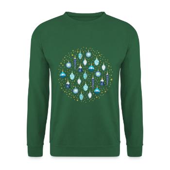 Galaxie de Noël Bleu - Sweat-shirt Unisexe - vert foncé - Devant